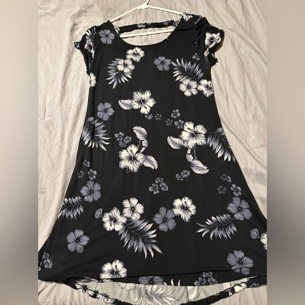Floral shirt dress